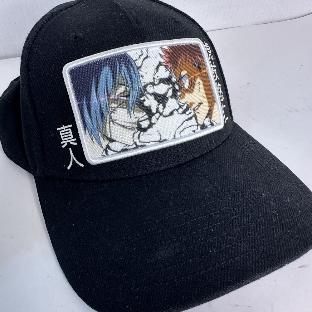Crunchy Roll Jujutsu‎ Kaisen Yuji Vs. Mahito Patch Snapback Hat Cap Black